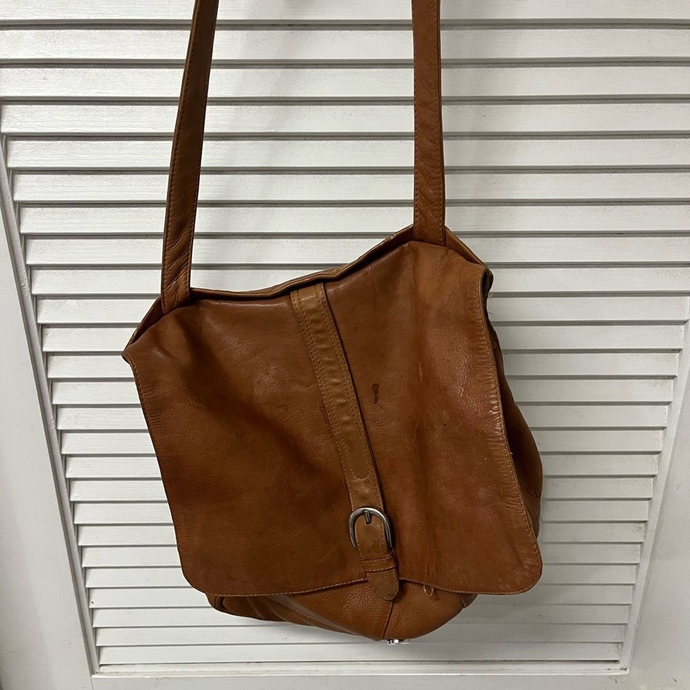 FOSSIL✨Elegant Tan Leather Shoulder Bag